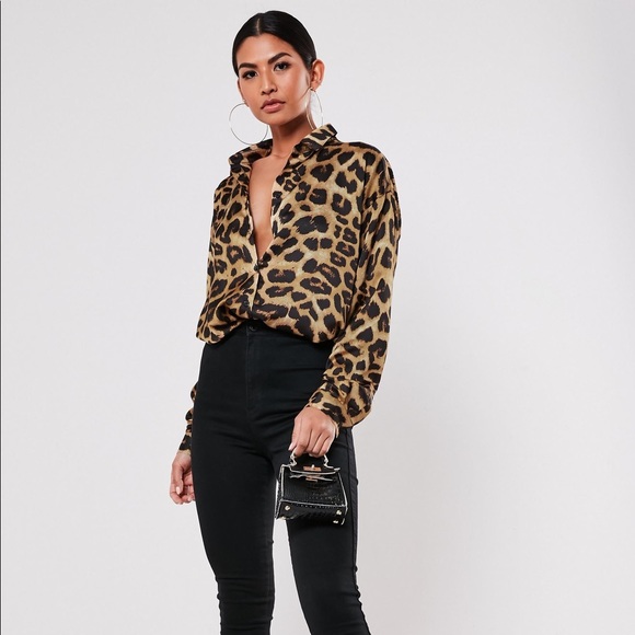 bronze extreme oversized satin shirt - Picture 2 of 6